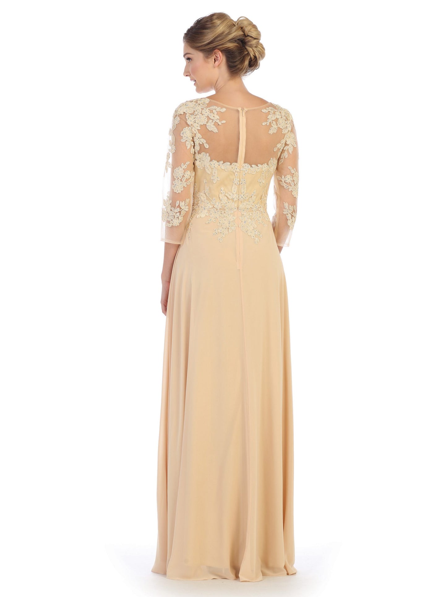 EA24-5164 Mama Long Gown With 3/4 Sleeve